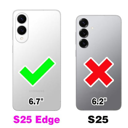 Asuwish Phone Case for Samsung Galaxy S25 Edge 5G with Screen Protector and Slide Camera Cover Rugged Hybrid Shockproof Protective Cell Accessories S25Edge 25S S 25 25Edge 6.66 2025 Women Men Purple - color: Purple