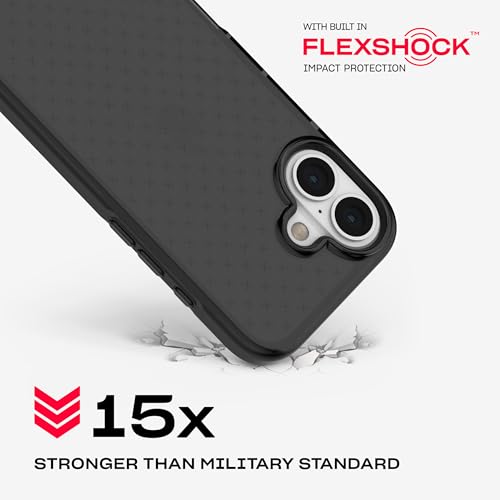 Tech21 EvoCheck for iPhone 16 - Impact Protection Case - in Smokey - color: Charcoal, size: iPhone 16