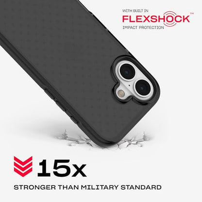 Tech21 EvoCheck for iPhone 16 - Impact Protection Case - in Smokey - color: Charcoal, size: iPhone 16