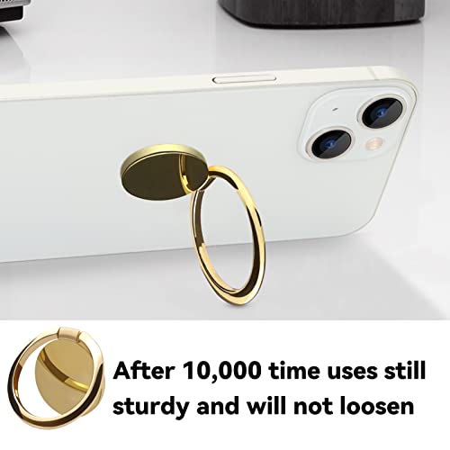 Metal Cell Phone Ring Holder Finger Ring Stand, 360 Degree Rotation Ring Kickstand Grip Holder for Magnetic Car Mount, Gold - color: Gold