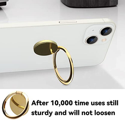Metal Cell Phone Ring Holder Finger Ring Stand, 360 Degree Rotation Ring Kickstand Grip Holder for Magnetic Car Mount, Gold - color: Gold