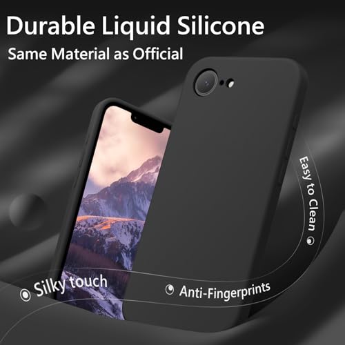 FireNova Magnetic for iPhone 17e Case/iPhone 16e Case, Compatible with MagSafe, [Silicone Camera Protection] Microfiber Lining Phone Case, 6.1", Black - color: Black, size: Iphone 17e/Iphone 16e