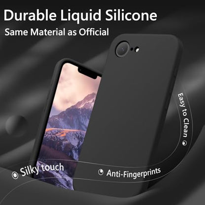 FireNova Magnetic for iPhone 17e Case/iPhone 16e Case, Compatible with MagSafe, [Silicone Camera Protection] Microfiber Lining Phone Case, 6.1", Black - color: Black, size: Iphone 17e/Iphone 16e
