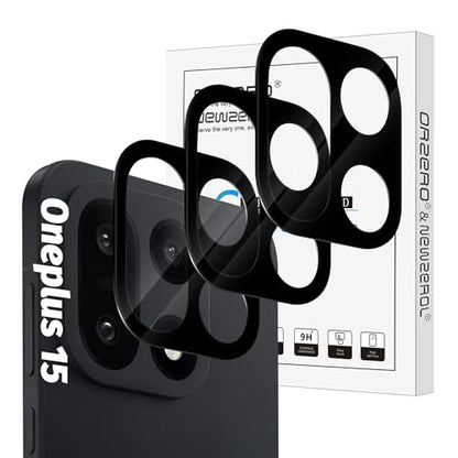 Orzero (3 Pack) Camera Lens Protector Compatible for Oneplus 15, Protector de Cámera Tempered Glass 9H Precise Camera Cutouts High Definition Anti-Scratch Does Not Affect Night Shots and Flash - size: Oneplus 15