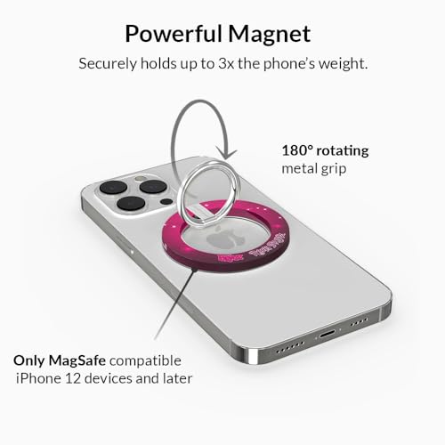 VELVET CAVIAR Compatible with MagSafe Phone Grip - Magnetic Ring Holder with Adjustable Stand - Removable MagSafe Accessories for iPhone 16, 15, 14, 13, 12 (Bratz Airbrush Angelz) - color: Bratz Airbrush Angelz
