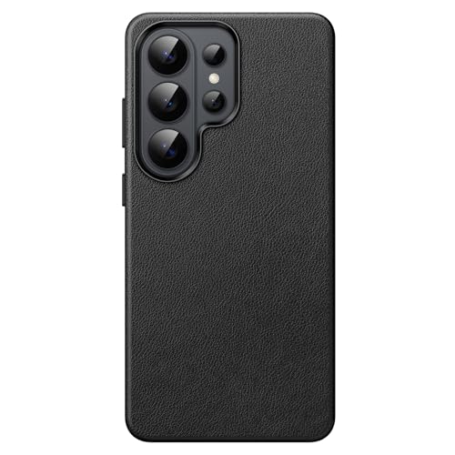 JETech Vegan Leather Case for Samsung Galaxy S26 Ultra, Black | Compatible with MagSafe, Anti-Slip Grip Phone Cover, Metal Button, Soft Microfiber Lining - color: Black, size: Galaxy S26 Ultra