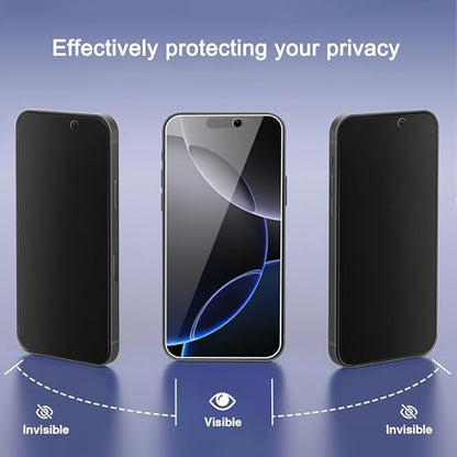 Ailun 3 Pack Privacy Screen Protector for iPhone 16 Pro Max, Tempered Glass - size: 16 Pro Max 6.9 inches