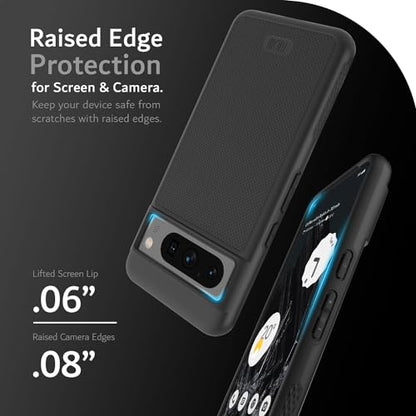 TUDIA MergeGrip [Magsafe Compatible] Designed for Google Pixel 8 Pro Case (2023) - Dual Layer [Military Grade] Shockproof Slim Rugged Tough Heavy Duty Phone Cases - Matte Black - color: Matte Black, size: Magnetic Pixel 8 Pro