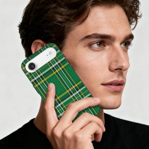 Irish National TartanAnti-Yellowing Soft TPU Phone Case for iPhone 17, Shockproof and Scratch-Resistant Case - color: black-style-66