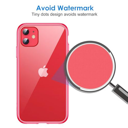 JETech Case for iPhone 11 6.1-Inch, Non-Yellowing Shockproof Phone Bumper Cover, Anti-Scratch Clear Back (Red) - color: Red