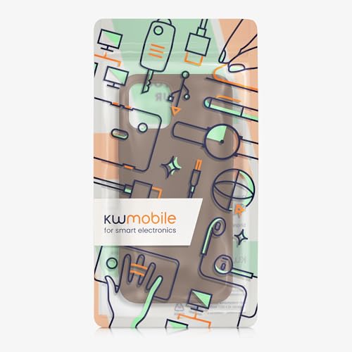 kwmobile Case Compatible with Apple iPhone 12 / iPhone 12 Pro Case - Soft Slim Protective TPU Silicone Cover - Chocolate - color: Chocolate