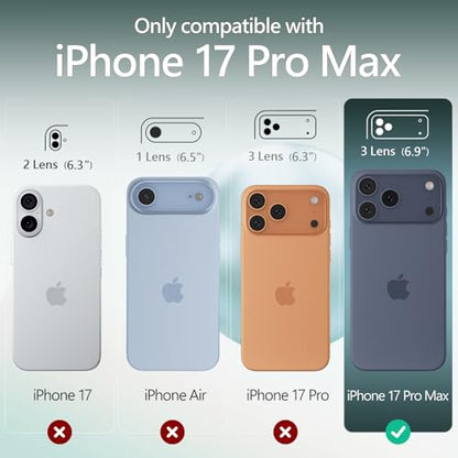 FireNova Magnetic for iPhone 17 Pro Max Case, 6.9", Teal | Compatible with MagSafe, Integrated Silicone Camera Control Button, Camera Protection, Anti-Scratch Soft Microfiber Lining - color: Teal, size: Iphone 17 Pro Max