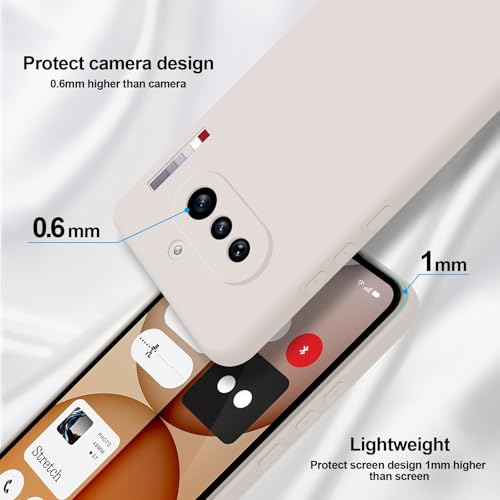 GiiYoon Silicone Case for Nothing Phone 4a, Off White - color: Off-white, size: Nothing Phone 4a