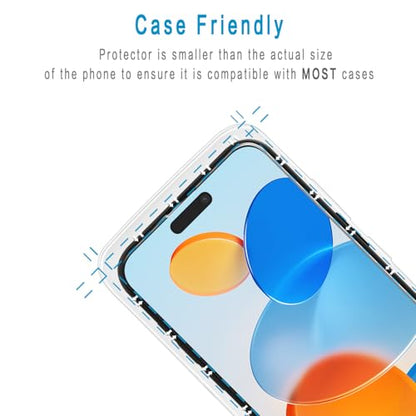 2+2 Pack Screen Protector for iPhone 14 Pro Max Tempered Glass - size: (Standard)iPhone 14 Pro Max 6.7 Inch