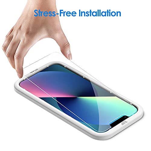 JETech Screen Protector for iPhone 13/13 Pro/17e, 2-Pack | 9H Tempered Glass, HD Clear, Anti-Scratch Protection, Easy Installation Tool - size: iPhone 13/13 Pro/17e
