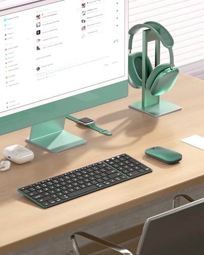 seenda SKM64-2 Bluetooth Keyboard and Mouse Combo for Mac, MacBook and iPad - color: Black & Green