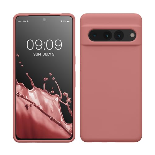 kwmobile Case Compatible with Google Pixel 7 Pro Case - TPU Silicone Phone Cover with Soft Finish - Winter Rose - color: Winter Rose, size: Pixel 7 Pro