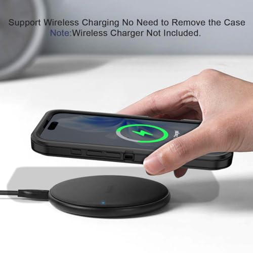 for iPhone 16 Pro Max Case Heavy Duty Protective Shockproof Dropproof 3-Layer Full Body Protection [Without Screen Protector] Tough Rugged Cover for Apple iPhone 16 Pro Max,Black - color: Black