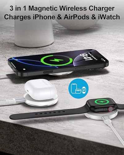Magsafe Charger for iPhone 18, Magnetic Wireless Charger Fast Charging Pad - color: Wireless Magsafe Charger