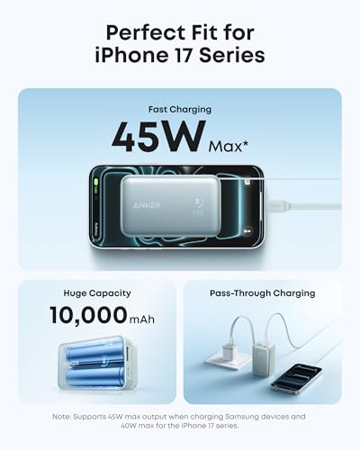 Anker Nano Power Bank, 45W 10,000mAh Portable Charger, iPhone Battery Pack (Green) - color: Green