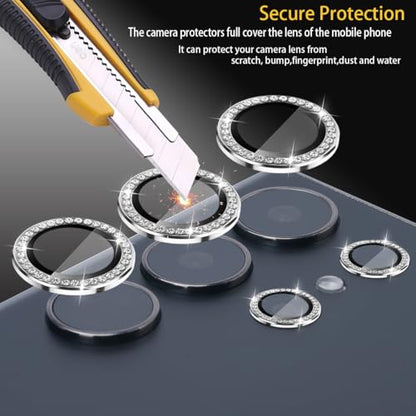 Camera Lens Protector for Samsung Galaxy S25 Ultra, Diamond Silver - color: Diamond Silver