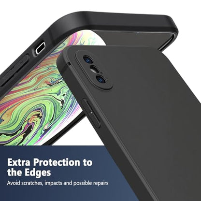 FanTEK Phone Case Compatible with iPhone X, iPhone Xs Case, Anti-Scratch & Fingerprint Phone Case Protective Cover, Matte Black - size: iPhone X/Xs