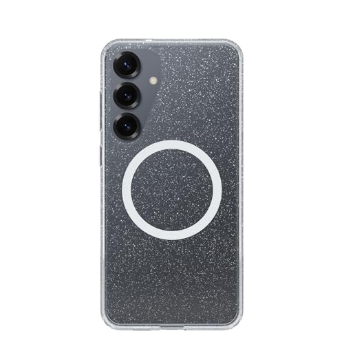 OtterBox Samsung Galaxy S25+ Symmetry Series Clear Magnet Case - Stardust Clear/Glitter - color: Stardust, style: Samsung Galaxy S25+