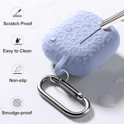 Compatible with AirPod Case 3rd Generation, Leopard Engraved Soft Silicone Skin Cover Full Protective Case,Compatible with Apple AirPod 3rd Generation Case,Front LED Visible - color: Lalic, size: AirPods 3rd Case