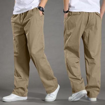 Mens Casual Pants Canvas Breathable Tactical Water Resistant Flap Pockets Golf BDU Casual Tactical Pants for Men - color: A Ginger, size: Medium
