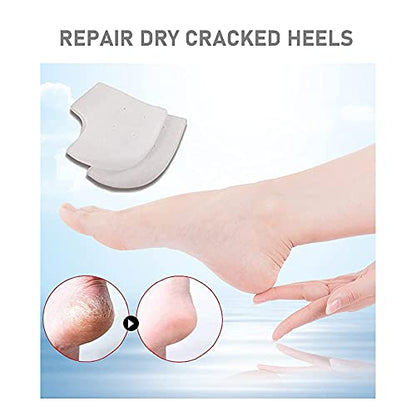 VivoFoot 2 Pair Gel Heel Protector,Heel Pain and Cracked Heels Relief Socks - size: 2 Pair (Pack of 1)