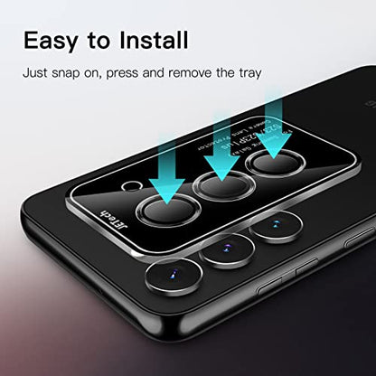 JETech Camera Lens Protector for Galaxy S23/S23+, Phantom Black, 1 Set