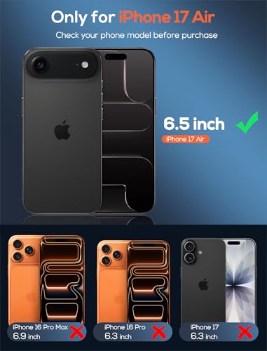 4 Pack for iPhone 17 Air Screen Protector，Premium Tempered Glass Film 9H Hardness，Scratch Resistant，Bubble Free，Easy Installation，Ultra Durable，HD Clear，Case Friendly [6.5 inch] - size: iPhone 17 Air
