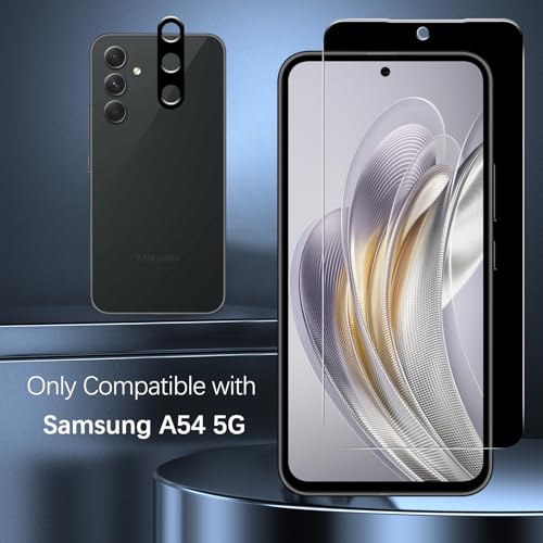 Slanku for Samsung Galaxy A54 5G Privacy Screen Protector Tempered Glass - color: Black