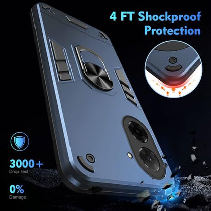 Compatible with Xiaomi Redmi A5 4G Case, Scratch Resistant Magnetism Kickstand for Poco C71 Phone Case Blue - color: HY-GZS-blue, size: Xiaomi Redmi A5 4G / POCO C71