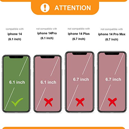 Bocasal Detachable Wallet Case Card Holder for iPhone 14, Purple | RFID Blocking Kickstand Card Slots Holder PU Leather Magnetic Shockproof Wrist Strap Removable Flip Protective Cover 6.1 inch - color: Purple