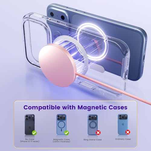 MagSafe 25W Wireless Charger for Apple Magnetic Fast Charging Pad - color: Pink