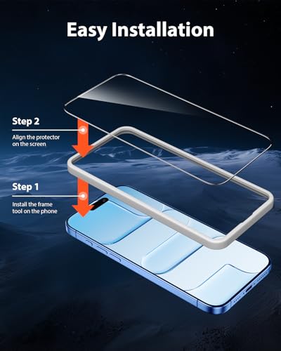 Mkeke Screen Protector for iPhone Air, 3 Pack Tempered Glass 9H+ Hardness | [Military-Grade Drop Protection] [Sensitive Touch] [Easy Installation Frame] [Bubble Free] [HD Clear] for 17 Air 6.5 inch - size: for iPhone Air 6.5"