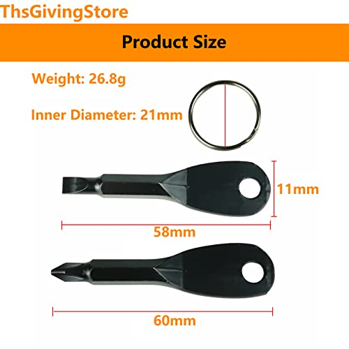 10PCS Pocket Keychain Screwdriver Tools Set, Outdoor Tool Gadgets Kit Travel Screwdriver Keychain with Key Ring for Dad Gift, Electrician, DIY