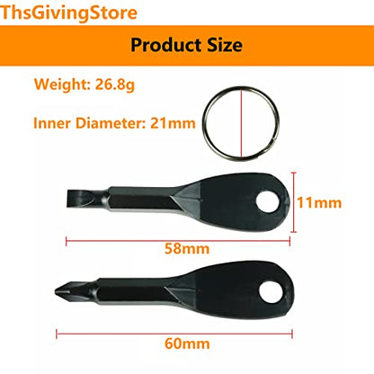 10PCS Pocket Keychain Screwdriver Tools Set, Outdoor Tool Gadgets Kit Travel Screwdriver Keychain with Key Ring for Dad Gift, Electrician, DIY