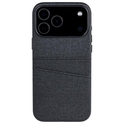 Dockem Card Case for iPhone 17 Pro Max with Magnetic Mounting Plate, Camera Control Button, Wallet with 2 Holder Slots: M2 Luxe Canvas-Style Synthetic Leather (Charcoal Black) - color: Charcoal black, size: 17 Pro Max