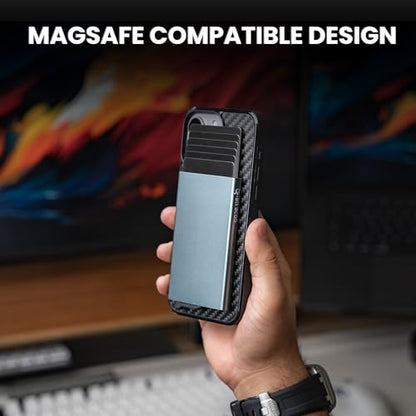 CODE 118 Wallet for Men - Slim Minimalist Aluminum Magnetic Card Holder - RFID Blocking Front Pocket Mag Safe Wallet with Strong Magnet Attachment (Metallic Silver) - color: Metallic Silver
