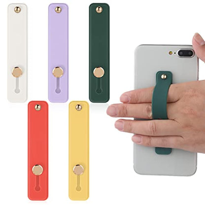 Cobee Phone Loop Finger Holder, 5pcs Cellphone Straps Universal Kickstand - color: Yellow, Purple, White, Green, Red