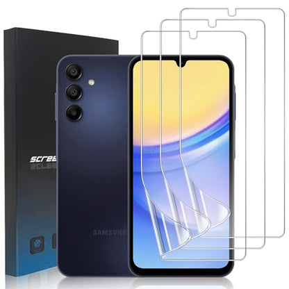 3 Pack Soft TPU Screen Protector for Samsung Galaxy A15 5G/4G 6.5 inch - size: Samsung Galaxy A15