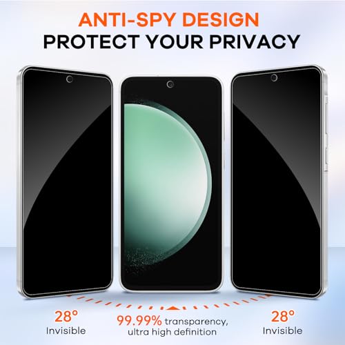 3+3 for Samsung Galaxy S23 FE 5G Privacy Screen Protector Camera Protector - size: Galaxy S23 FE Privacy