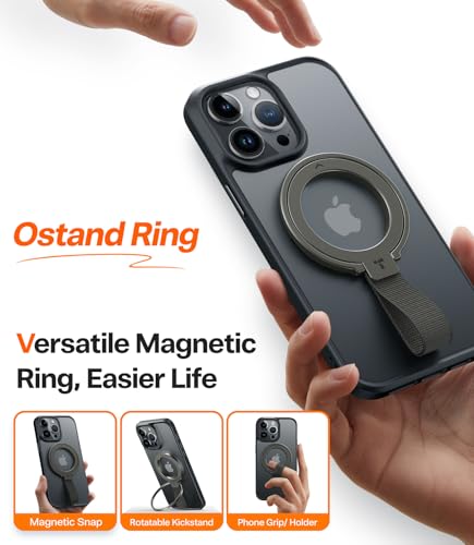 TORRAS (Gen6.0) Magnetic Phone Grip Ring Holder Kickstand, Bronze Black - color: Brown Black w/ Braided Nylon Strap