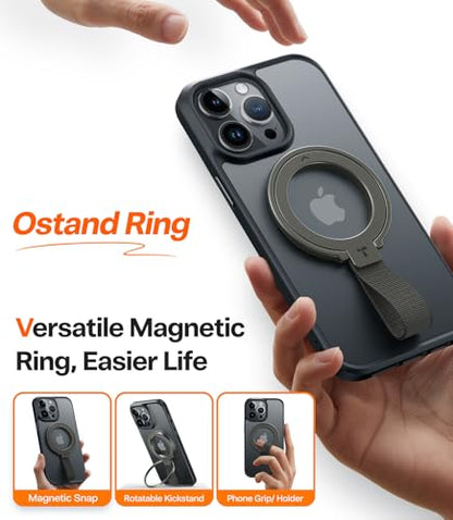 TORRAS (Gen6.0) Magnetic Phone Grip Ring Holder Kickstand, Bronze Black - color: Brown Black w/ Braided Nylon Strap