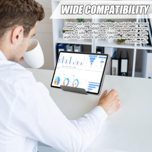 Airplane Phone Holder, Foldable Flexible Travel Phone Stand - color: Grey