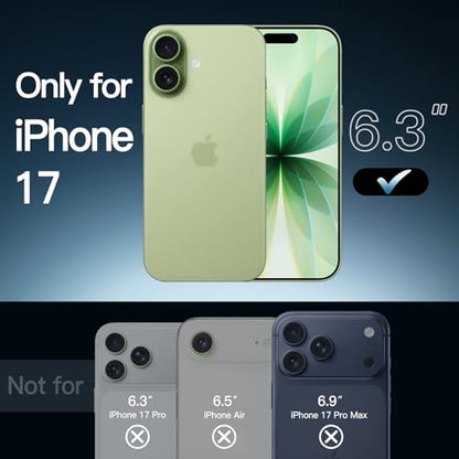 JETech Case for iPhone 17 6.3-Inch, Non-Yellowing Shockproof Phone Bumper Cover, Anti-Scratch Clear Back (Sage) - color: Sage, size: iPhone 17