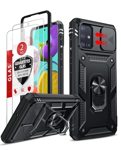 LeYi Compatible for Samsung Galaxy A51 Phone Case 4G Military-Grade, Black - color: Black, size: Galaxy A51 (6.5'')