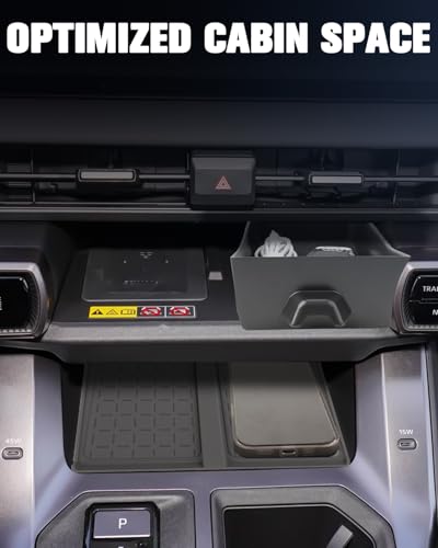 (2Pack) 2026 RAV4 Charging Tray Drawer Organizer for 2026 RAV4 Dual Wireless Charging Mat Silicone Non-Slip Protective Pad Under Screen Storage Box Compatible with 6th Gen 2026 Toyota RAV4 Accessories - size: 2) RAV4 2026 Set (2 Piece)